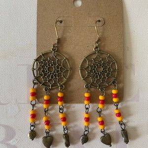 Zarcillos bohemios chandelier de cuentas de vidrio checo